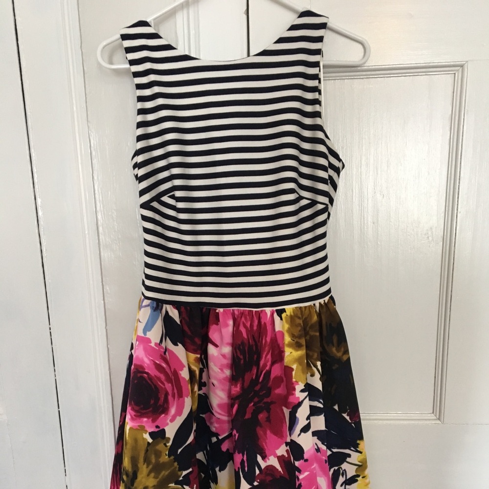 Floral and striped dress-Taylor
